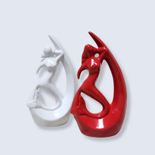 White_And_Red_Home_Decor_Ceramic_Angel_Figurines_Decorative_Showpiece