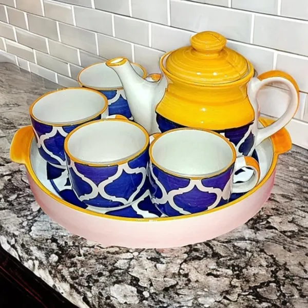 Multicolor_Hand_Painted_Ceramic_Tea_Kettle_Set_6_Piece