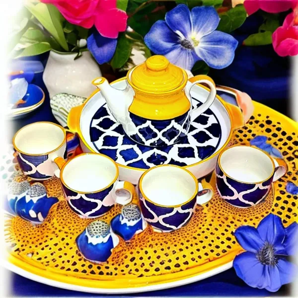 Multicolor_Hand_Painted_Ceramic_Tea_Kettle_Set_6_Piece