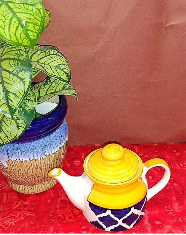 Multicolor_Hand_Painted_Ceramic_Tea_Kettle_Set_6_Piece