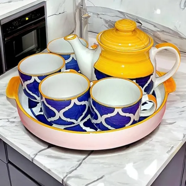 Multicolor_Hand_Painted_Ceramic_Tea_Kettle_Set_6_Piece