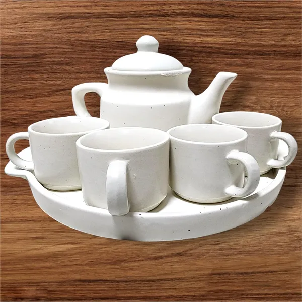 White_Hand_Painted_Ceramic_Tea_Kettle_Set_6_Pcs