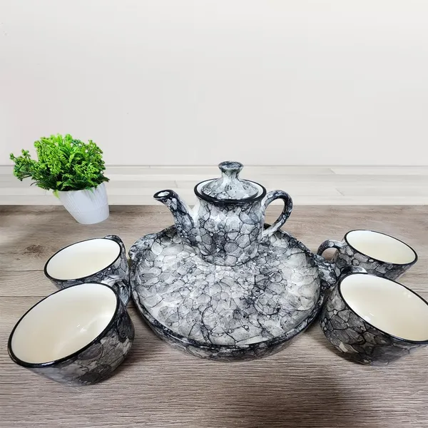 Black_Bubble_Hand_Painted_Ceramic_Tea_Kettle_Set_Morning_Tea_Set_With_Tea_Cups_6_Piece