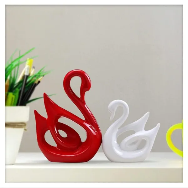Red_And_White_Ceramic_Duck_Decorative_Showpiece_Set_Of_2