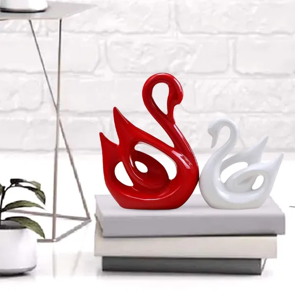 Red_And_White_Ceramic_Duck_Decorative_Showpiece_Set_Of_2