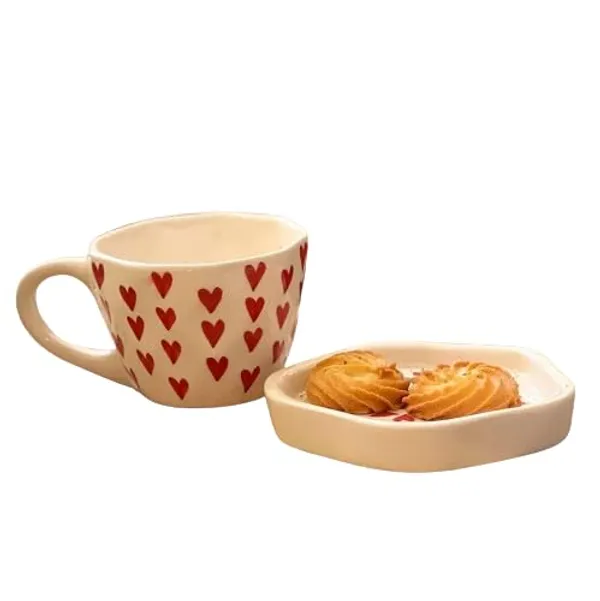 White_And_Red_Coffee_Mug_Tea_Cups_Saucer_Dessert_Plate_Red_Heart_Love_Ceramic_Coffee_Tea_Mug_300Ml_Cup_And_Mugs_Set