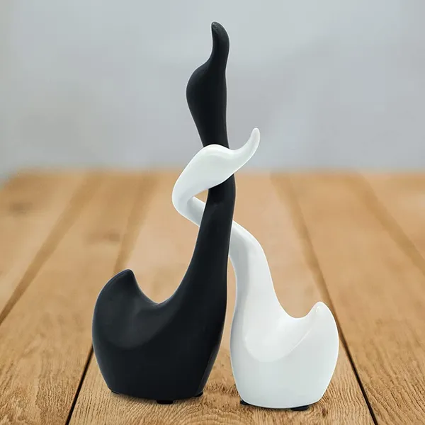 Black_And_White_Loving_Swans_Decorative_Figure_For_Home_Decor_Decorative_Item_Premium_Showpiece_For_Living_Room_Handmade_Ceramic_Sculpture_Set