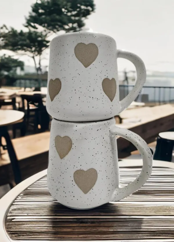 White_Premium_Heart_Print_Cup_Set_Pack_Of_2,_150Ml