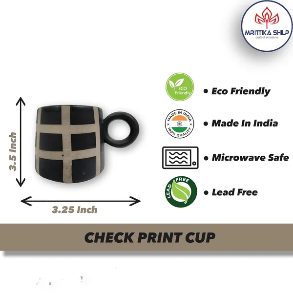 Black_And_Beige_All_New_Check_Print_Premium_Cup_Set_L_Pack_Of_2_Ceramic