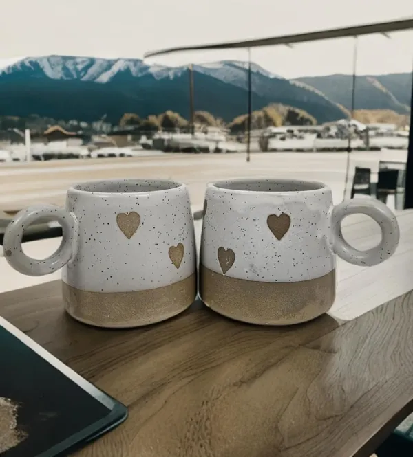 White_All_New_Premium_Heart_Print_Cup_Set_With_Color_Base_Pack_Of_2