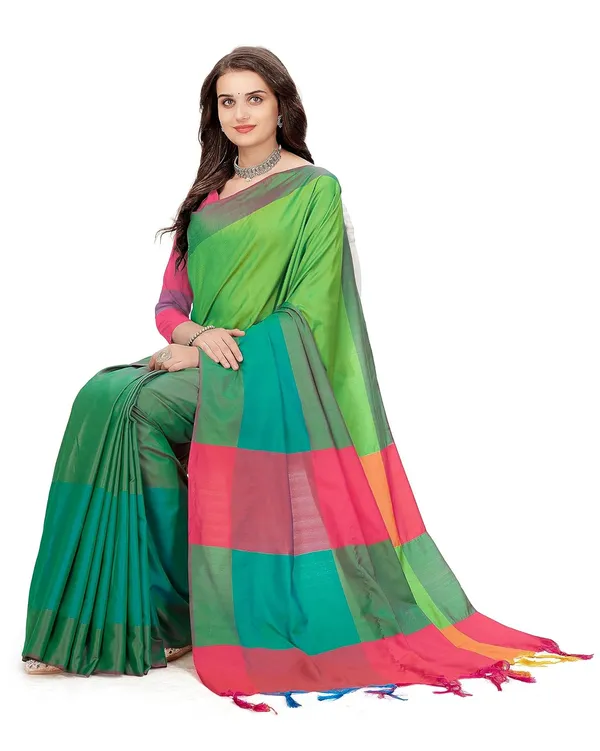 Blue_Cotton_Cotton_Silk_Saree_For_Women