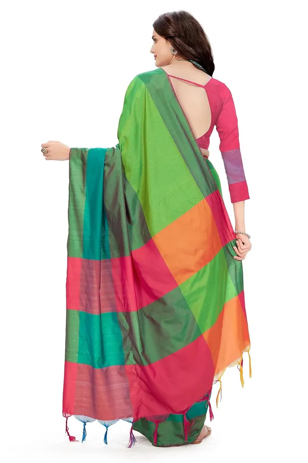 Blue_Cotton_Cotton_Silk_Saree_For_Women