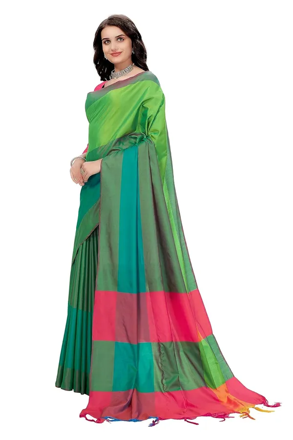 Blue_Cotton_Cotton_Silk_Saree_For_Women
