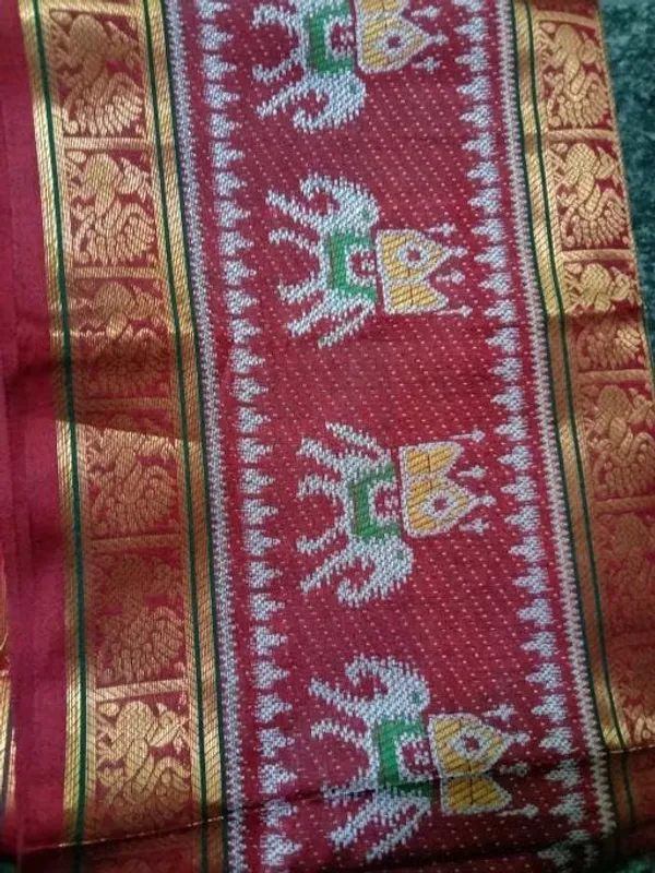 Bottle_Green_Mercerised_Cotton_Narayanpet_Cotton_Silk_Saree_For_Women