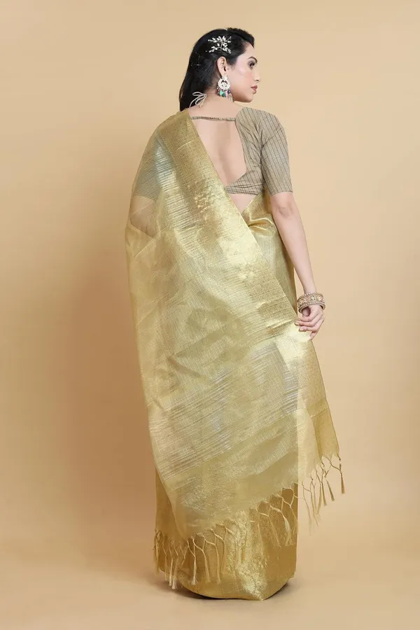 Gold_Banarasi_Silk_Organza_Silk_Saree_For_Women