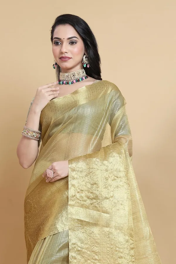 Gold_Banarasi_Silk_Organza_Silk_Saree_For_Women