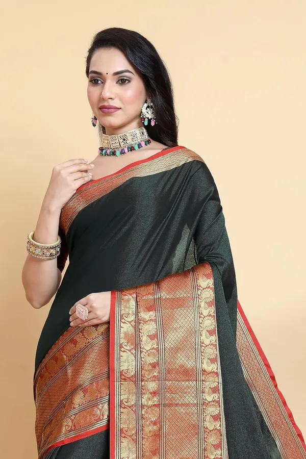 Black_Cotton_Silk_Kanjivaram_Cotton_Silk_Saree_For_Women
