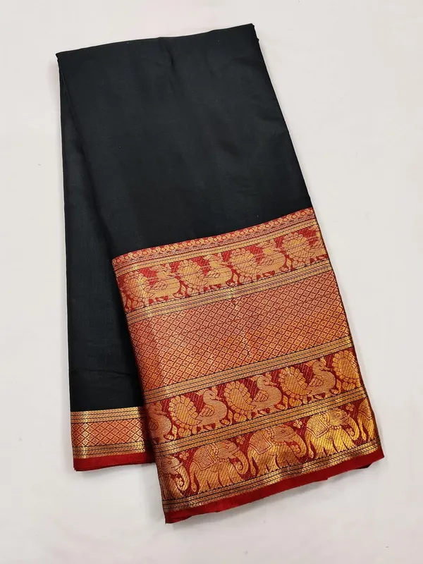 Black_Cotton_Silk_Kanjivaram_Cotton_Silk_Saree_For_Women