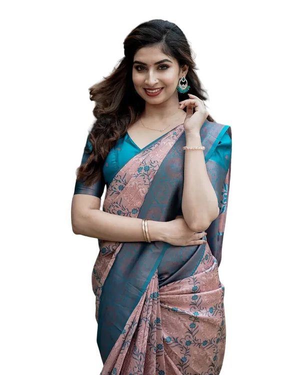 Light_Pink_Silk_Blend_Kanjivaram_Silk_Saree_For_Women