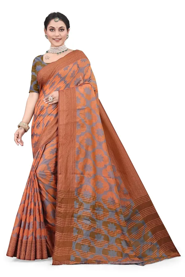 Brown_Cotton_Silk_Kanjivaram_Cotton_Silk_Saree_For_Women