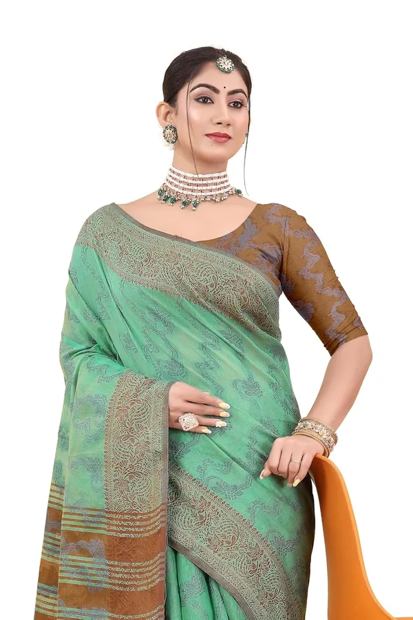 Green_Cotton_Kanjivaram_Cotton_Saree_For_Women