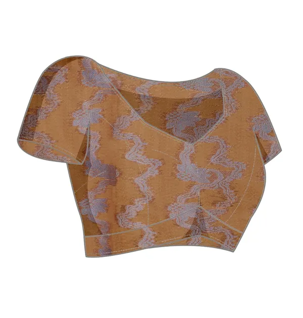 Brown_Cotton_Printed_Chiffon_Saree_For_Women