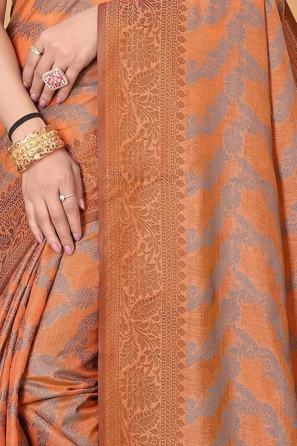 Brown_Cotton_Kanjivaram_Cotton_Saree_For_Women