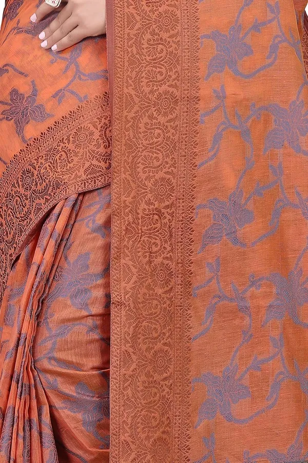 Brown_Cotton_Kanjivaram_Cotton_Saree_For_Women