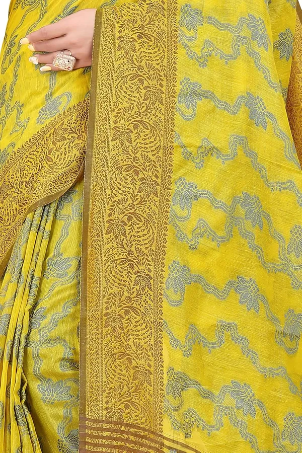 Yellow_Cotton_Kanjivaram_Cotton_Saree_For_Women