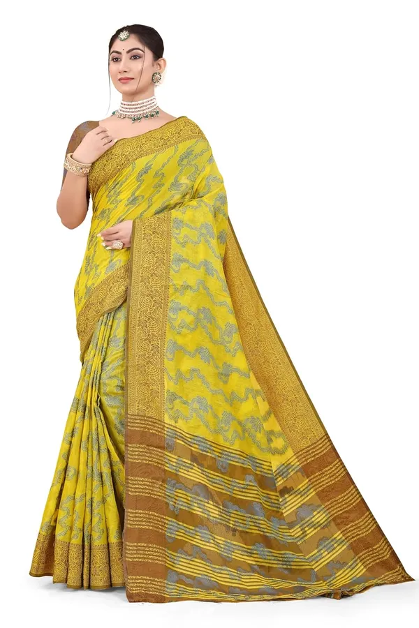 Yellow_Cotton_Kanjivaram_Cotton_Saree_For_Women