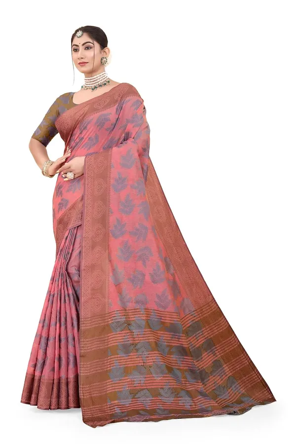 Pink_Cotton_Kanjivaram_Cotton_Silk_Saree_For_Women