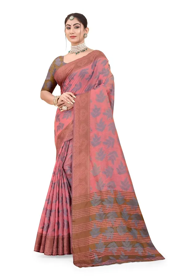 Pink_Cotton_Kanjivaram_Cotton_Silk_Saree_For_Women
