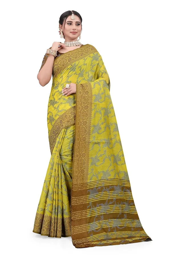 Yellow_Cotton_Kanjivaram_Cotton_Saree_For_Women