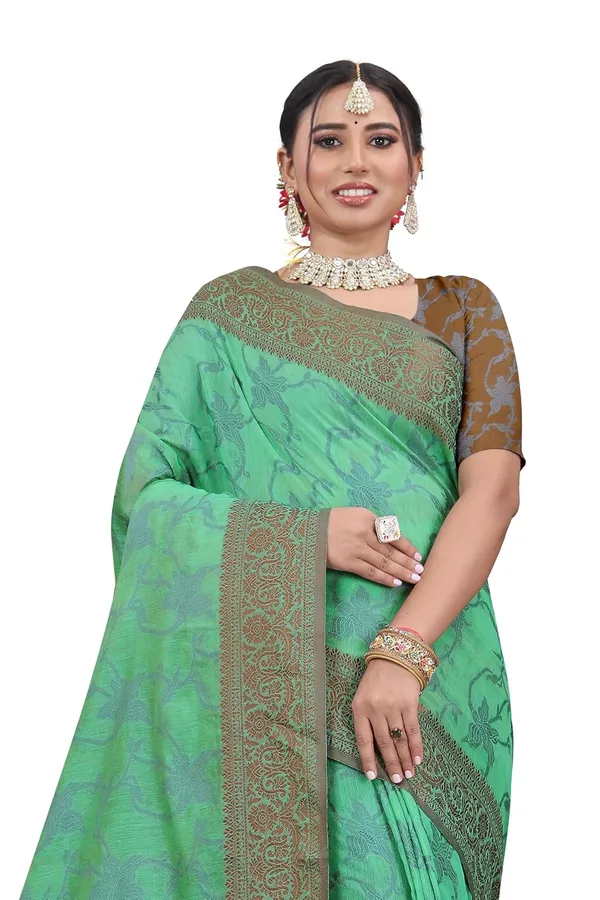 Green_Cotton_Kanjivaram_Cotton_Saree_For_Women
