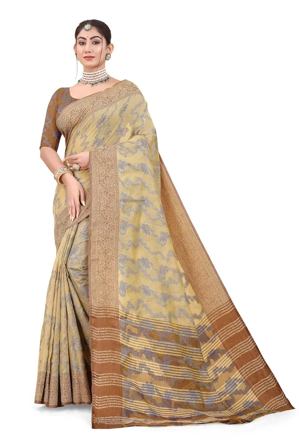 Brown_Cotton_Kanjivaram_Cotton_Saree_For_Women