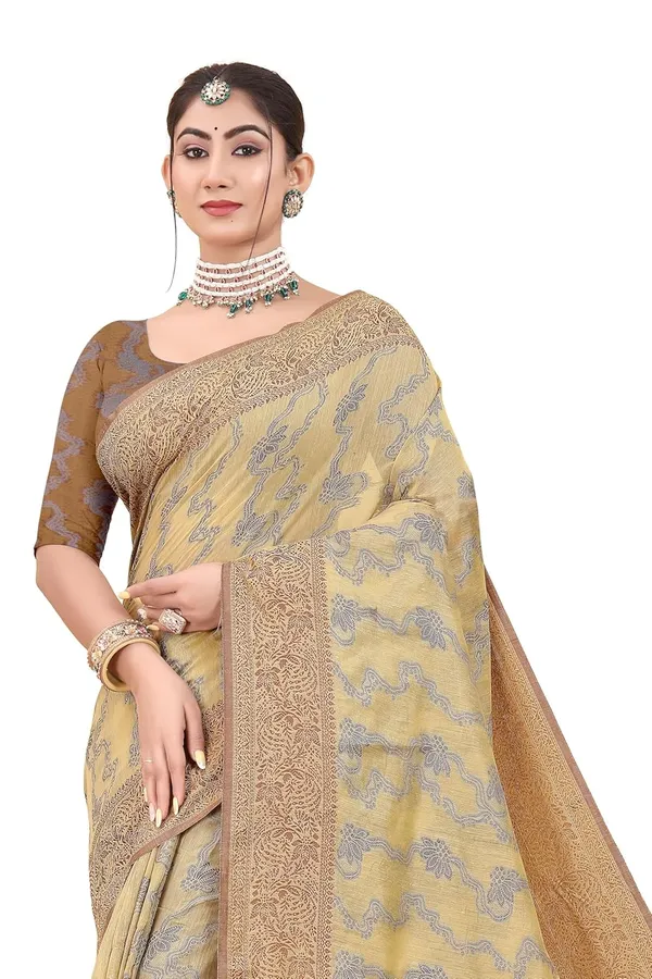 Brown_Cotton_Kanjivaram_Cotton_Saree_For_Women