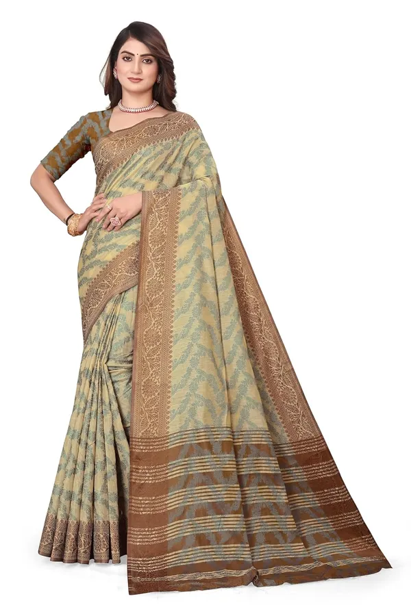 Brown_Cotton_Kanjivaram_Cotton_Saree_For_Women
