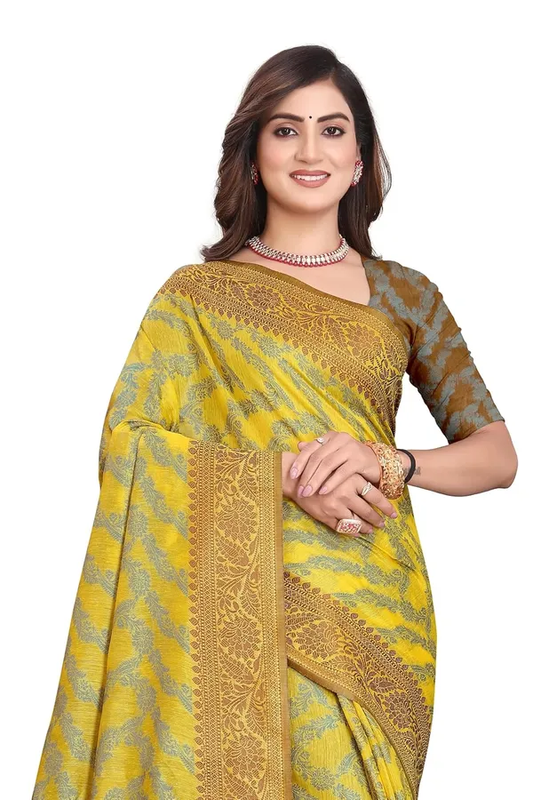 Yellow_Cotton_Kanjivaram_Cotton_Saree_For_Women