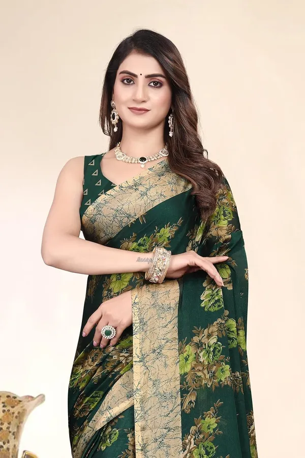 Green_Chiffon_Georgette_Chiffon_Georgette_Saree_For_Women