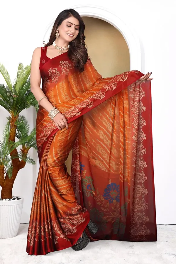Orange_Chiffon_Georgette_Chiffon_Georgette_Saree_For_Women