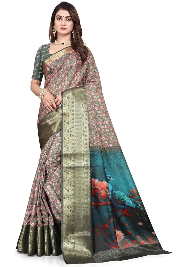 Multicolour_Cotton_Silk_Blend_Art_Silk_Saree_For_Women