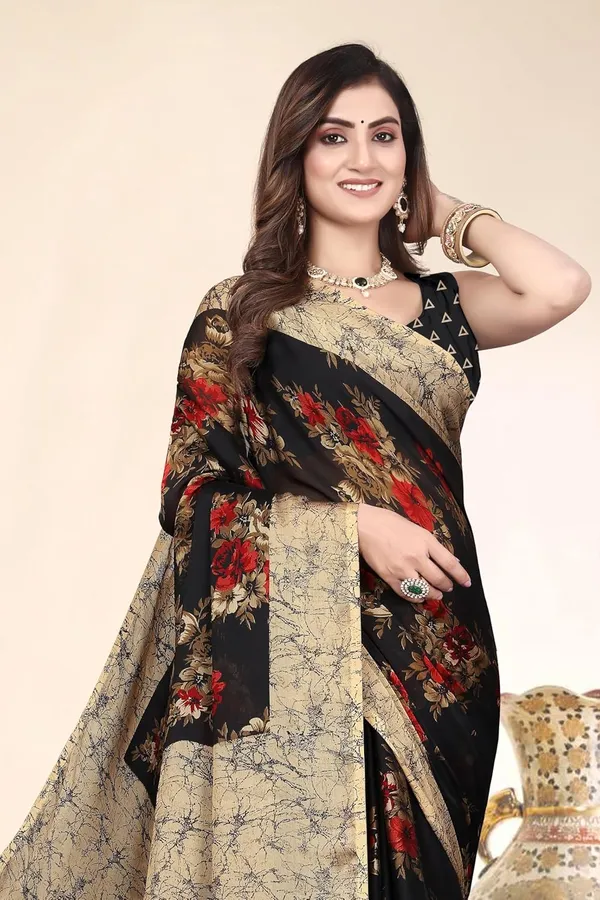 Black_Chiffon_Georgette_Chiffon_Georgette_Saree_For_Women