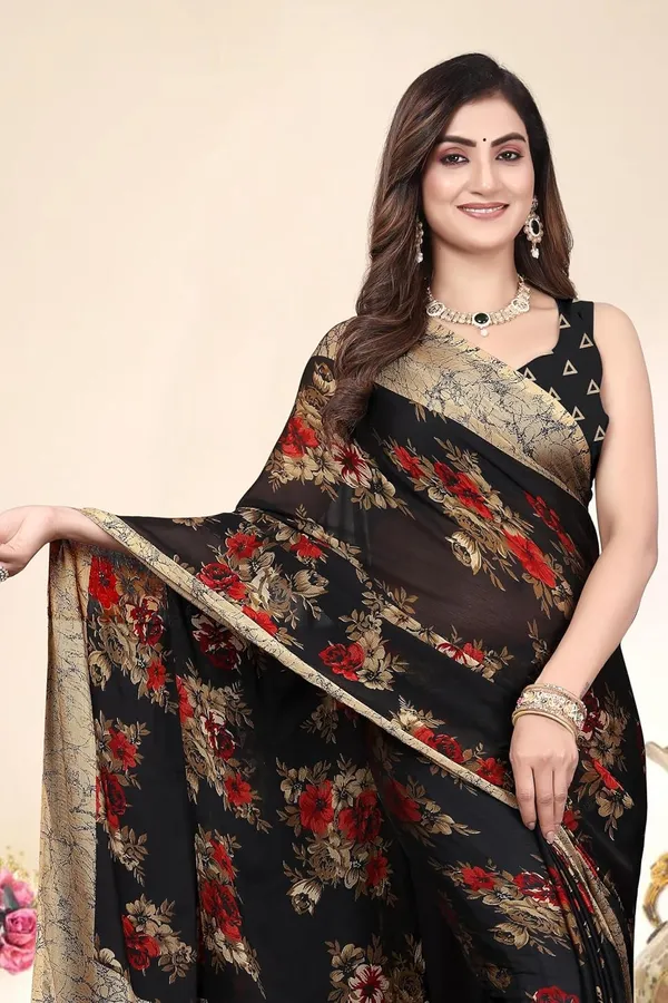 Black_Chiffon_Georgette_Chiffon_Georgette_Saree_For_Women