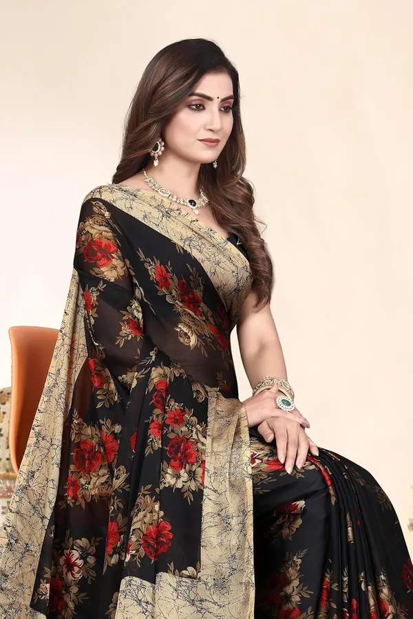 Black_Chiffon_Georgette_Chiffon_Georgette_Saree_For_Women