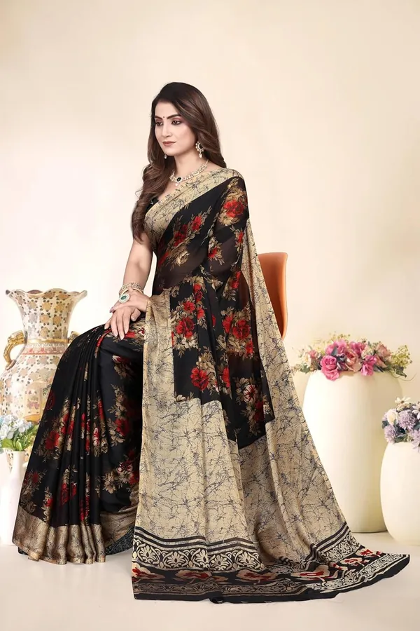 Black_Chiffon_Georgette_Chiffon_Georgette_Saree_For_Women
