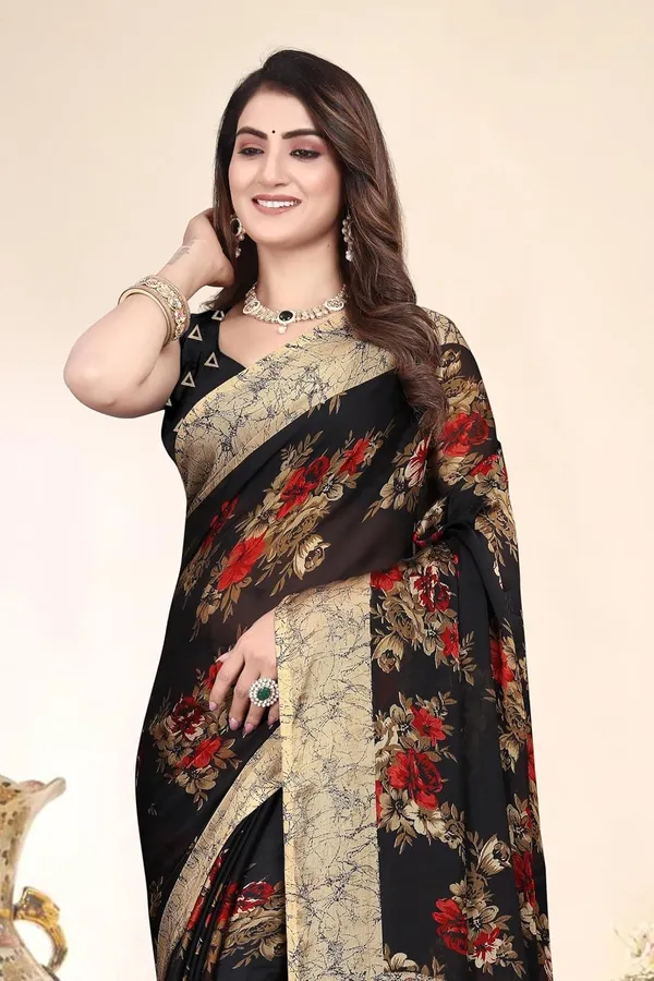 Black_Chiffon_Georgette_Chiffon_Georgette_Saree_For_Women