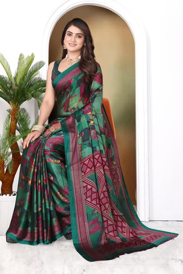 Dark_Green_Chiffon_Georgette_Chiffon_Georgette_Saree_For_Women