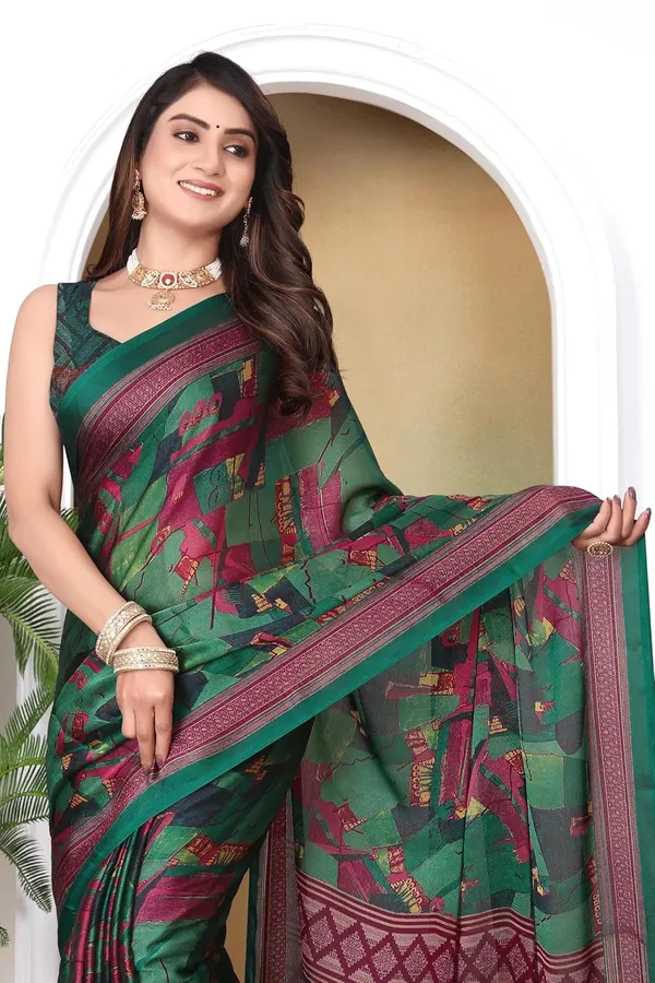 Dark_Green_Chiffon_Georgette_Chiffon_Georgette_Saree_For_Women