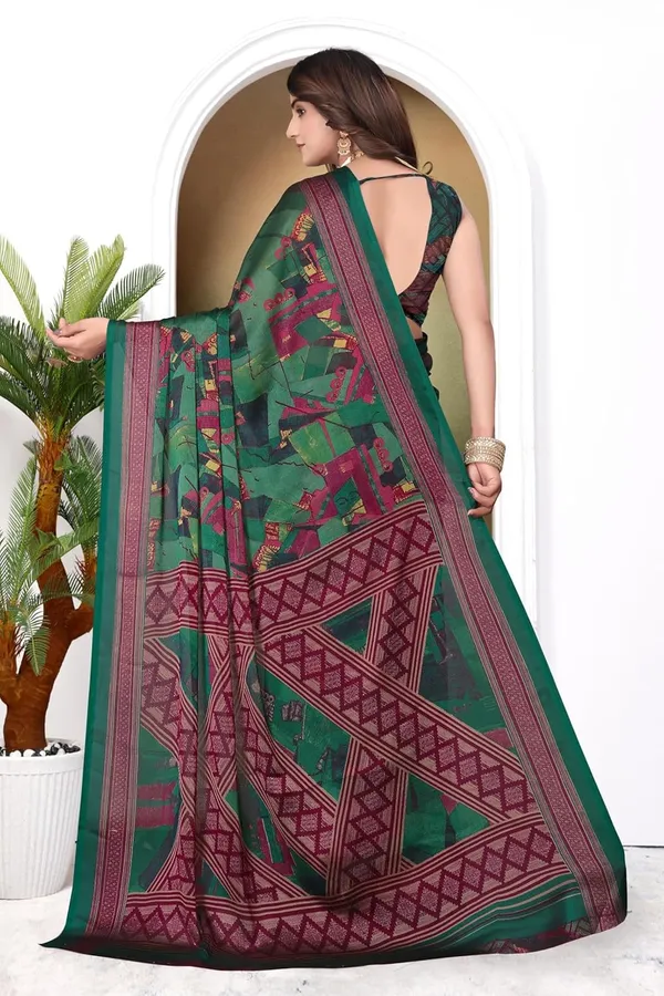 Dark_Green_Chiffon_Georgette_Chiffon_Georgette_Saree_For_Women