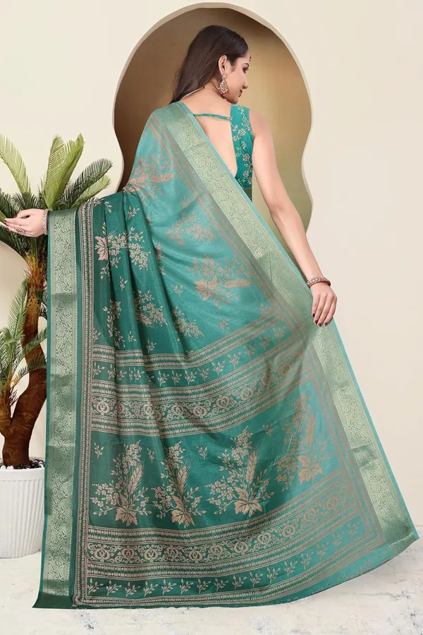 Green_Silk_Blend_Printed_Dola_Silk_Saree_For_Women